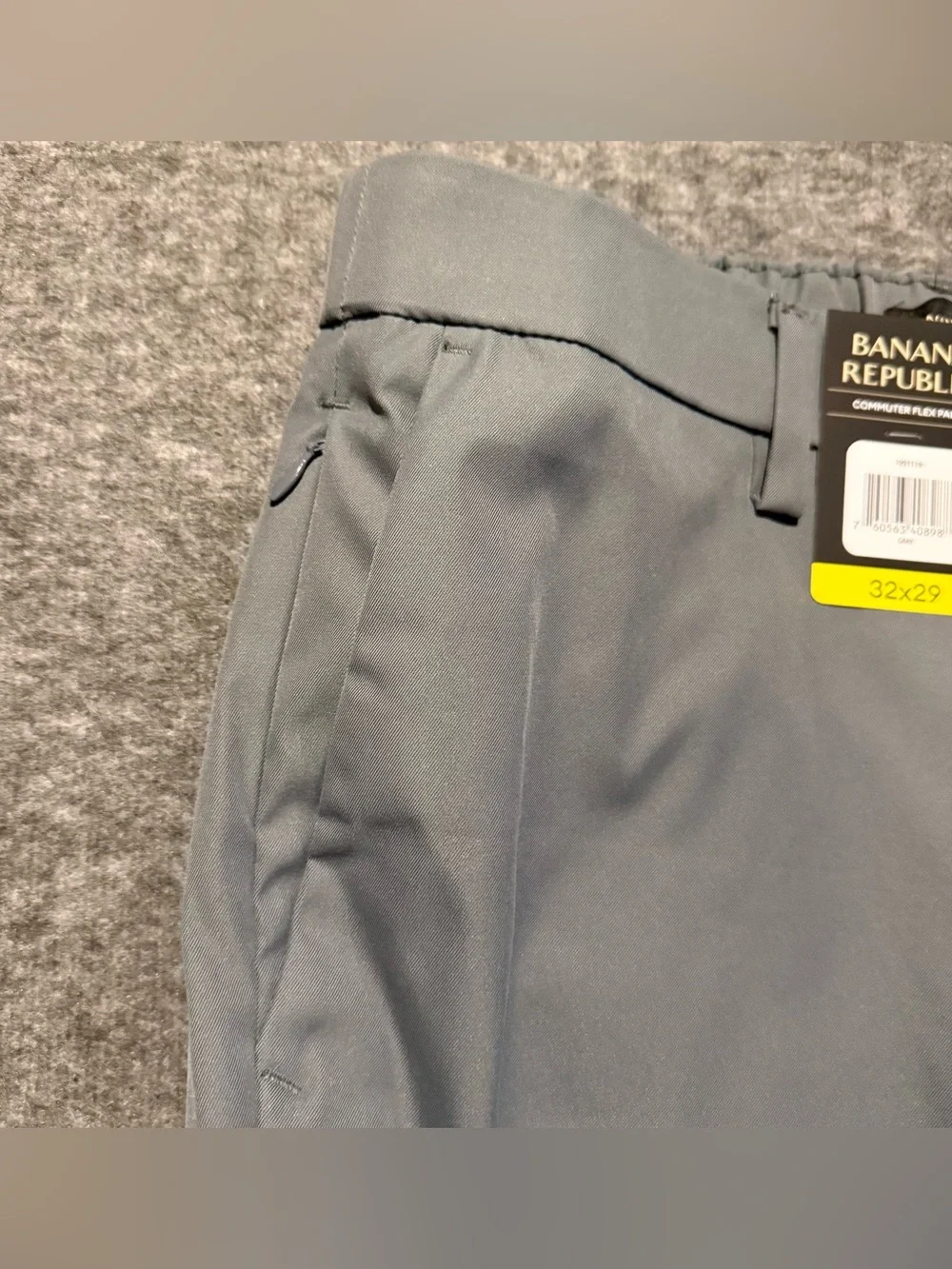 Banana Republic Commuter Flex Pants Mens 32x29 Gray Athletic Fit Stretch NWT